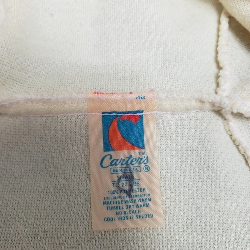 Vintage carters yellow baby pajamas small